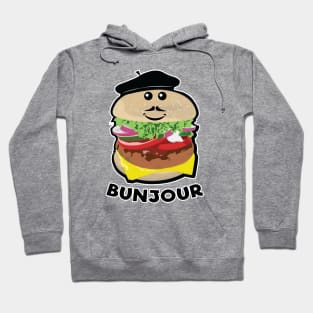 Burger - Bunjour Funny Pun Hoodie